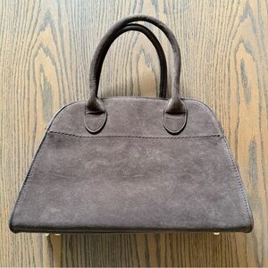 Elegant Brown Suede Handbag